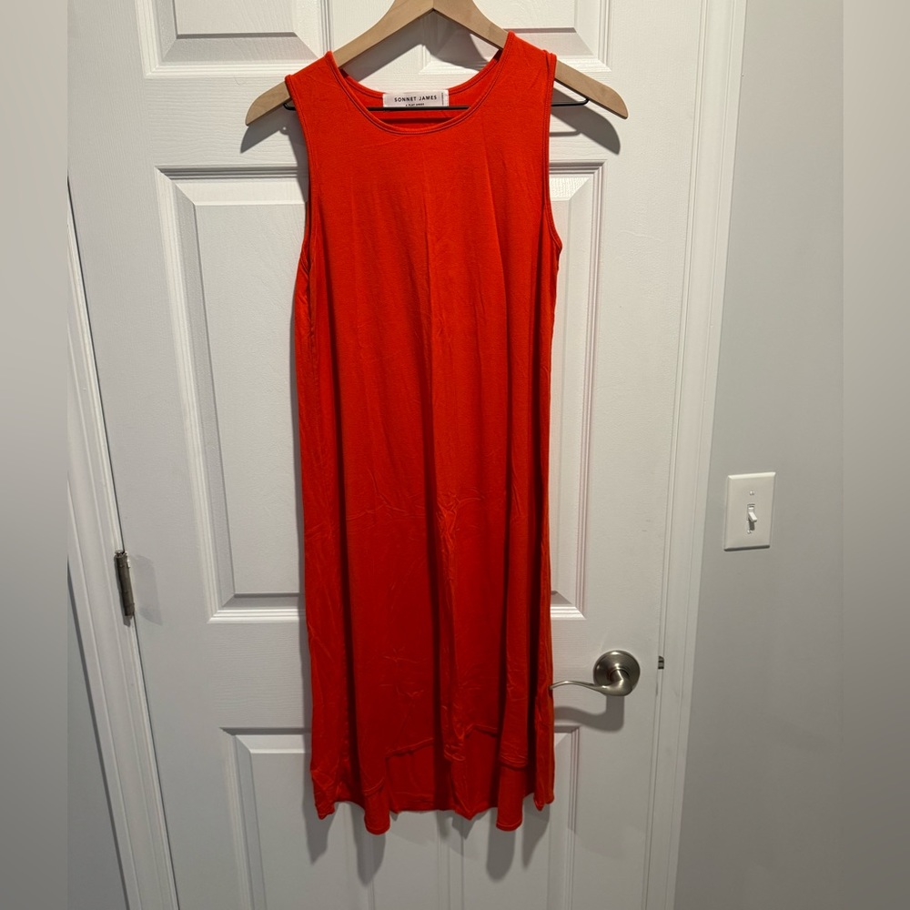 SONNET JAMES Red Tank Dress - Picture 2 of 2